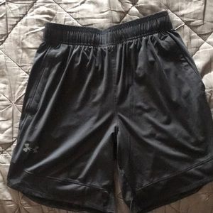 Under Armour boys black basketball shorts